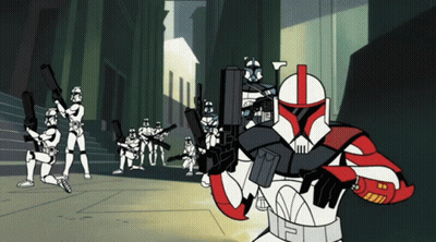 Clone Troopers Holding Guns GIF