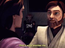 Clone Wars Obi-Wan Kenobi Comforts GIF