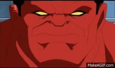 Close Up Angry Cartoon Face GIF
