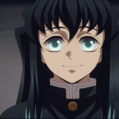 Close Up Anime Character With Long Black Hair GIF
