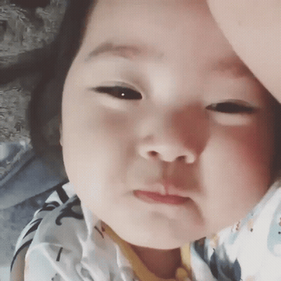 Close Up Baby Making A Face GIF
