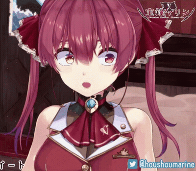 Close Up Cartoon Character @Houshoumarine GIF