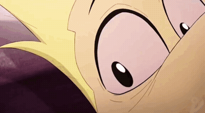 Close Up Cartoon Character's Eyes Purple Background GIF