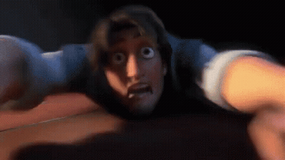 Close Up Cartoon Character Shocked Face GIF