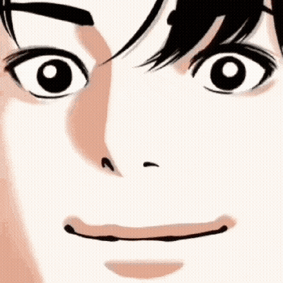 Close Up Cartoon Character Slight Smile GIF