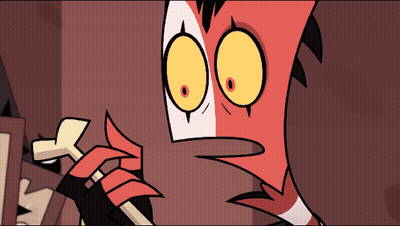 Close Up Cartoon Character With Big Eyes GIF