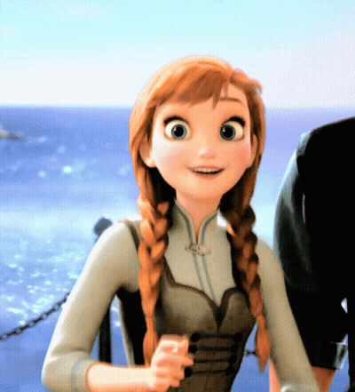 Close Up Cartoon Character With Braids Smiling GIF