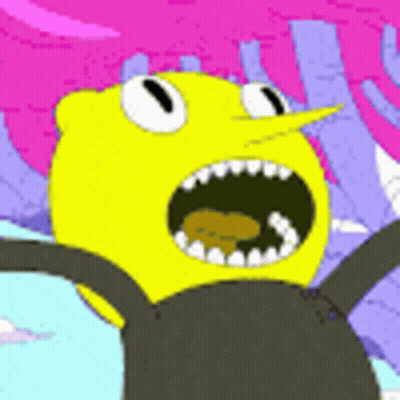 Close Up Cartoon Character With Huge Mouth GIF