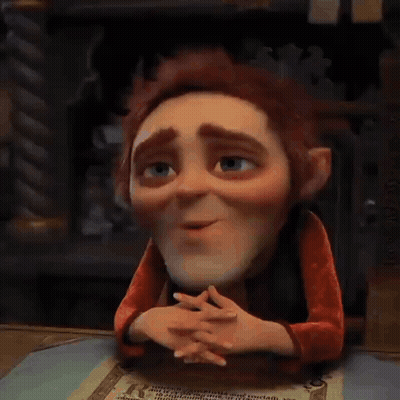 Close Up Cartoon Character With Serious Look GIF
