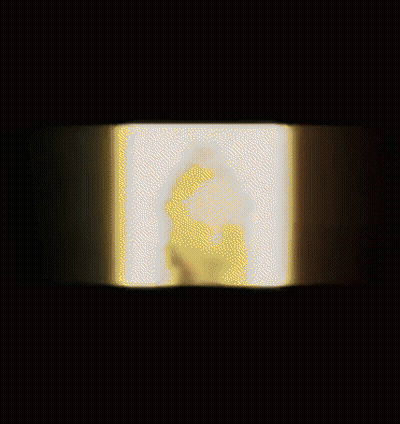 Close Up Cartoon Face Surrounded By Fire GIF
