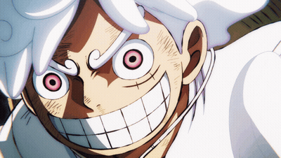 Close Up Cartoon Face With Big Smile GIF