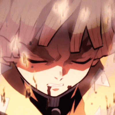 Close Up Cartoon Face With Blood GIF