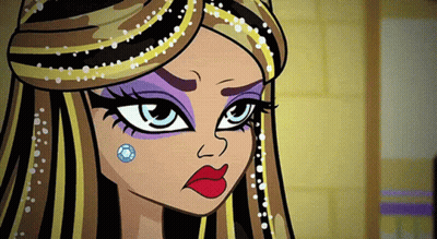 Close Up Cartoon Face With Diamond In Eye GIF