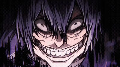 Close Up Cartoon Face With Huge Smile GIF