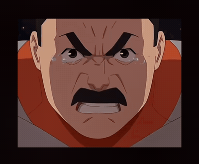 Close Up Cartoon Face With Mustache GIF