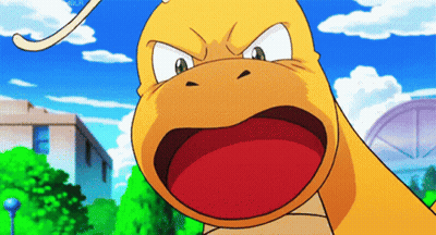 Close Up Cartoon Face With Red Mouth GIF
