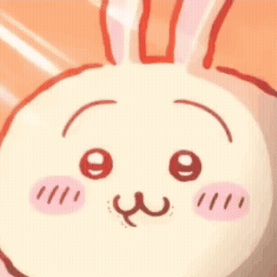 Close Up Cartoon Rabbit Face Bunny Ears GIF