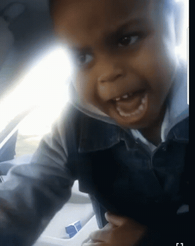 Close Up Child Face With Letter L GIF