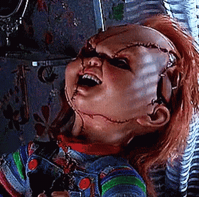 Close Up Doll With Stitches On Face GIF