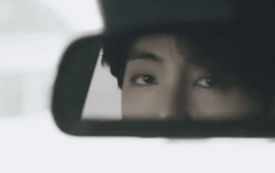Close Up Eyes In Rear View Mirror GIF