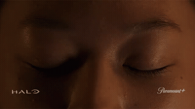 Close Up Eyes With Halo Logo GIF