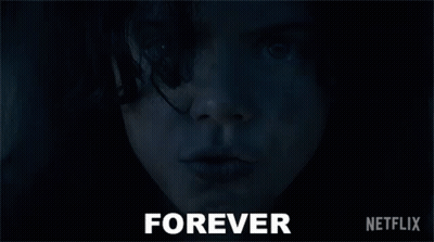 Close Up Face In Dark Saying Forever GIF