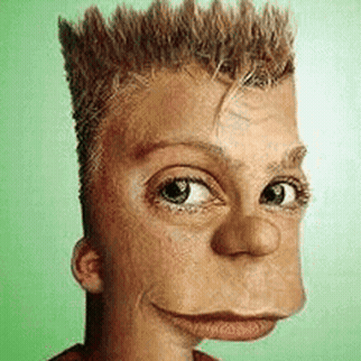 Close Up Face Resembling Simpson GIF