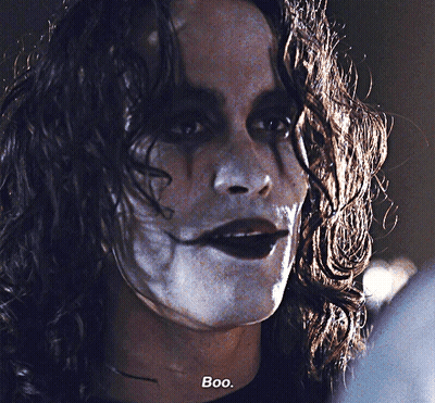 Close Up Face Saying Boo GIF