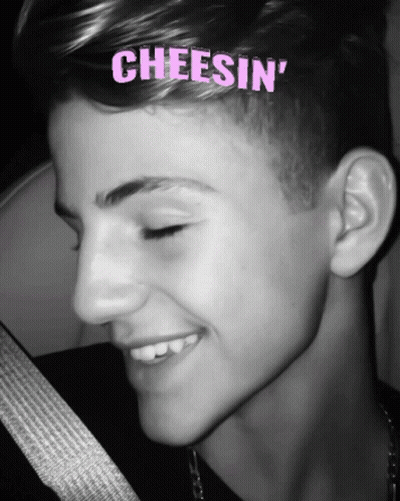 Close Up Face Saying Cheesin GIF