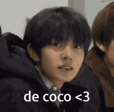 Close Up Face Saying De Coco <3 GIF