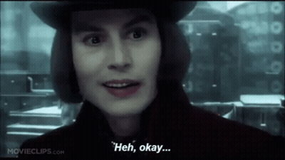 Close Up Face Saying Heh Okay GIF