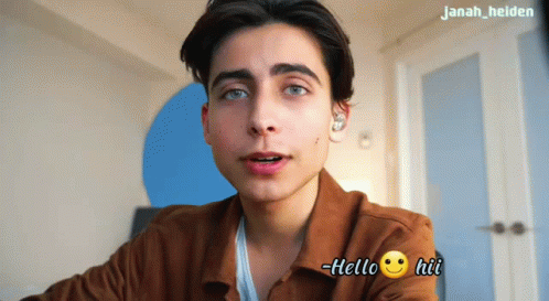 Close Up Face Saying Hello GIF