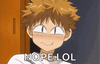 Close Up Face Saying Nope LOL GIF