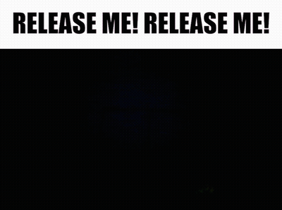 Close Up Face Saying Release Me GIF