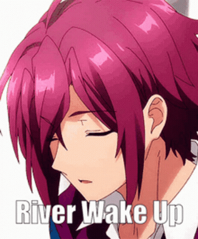 Close Up Face Saying River Wake Up GIF
