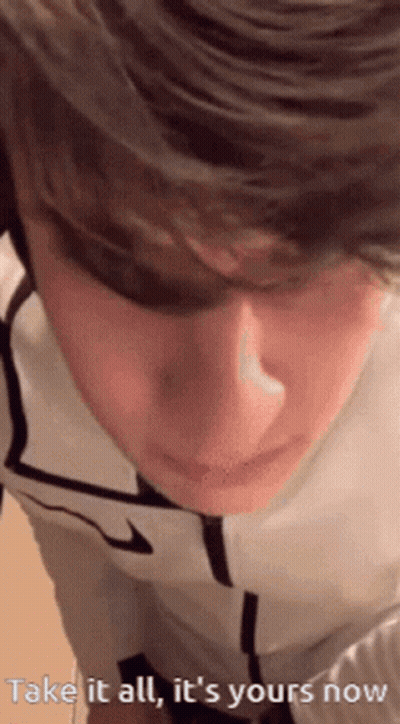 Close Up Face Saying Take It All It's Yours Now GIF