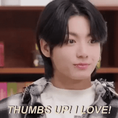 Close Up Face Saying Thumbs Up I Love GIF
