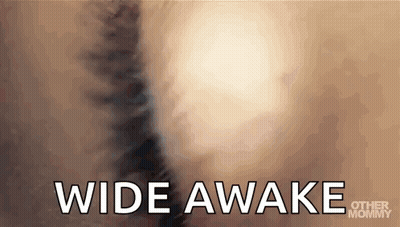 Close Up Face Saying Wide Awake GIF