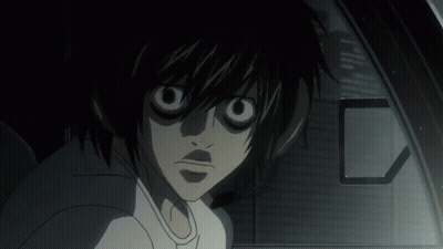 Close Up Face With Black Eyes GIF
