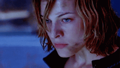 Close Up Face With Blue Background GIF