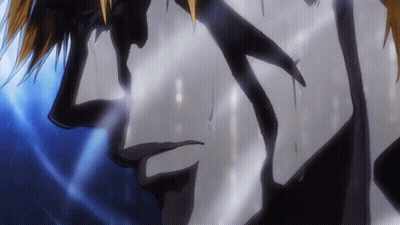 Close Up Face With Blue Light Behind GIF