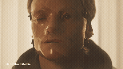 Close Up Face With #Clayfacemovie GIF