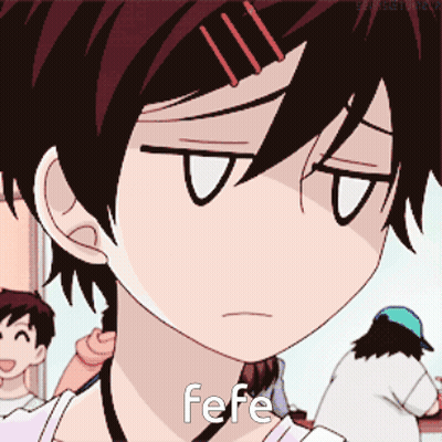 Close Up Face With Fefe Written On It GIF