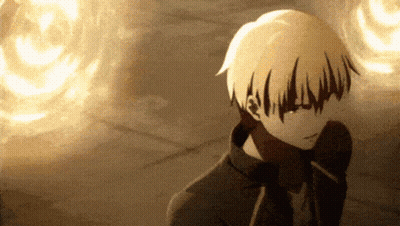 Close Up Face With Glowing Circle Background GIF