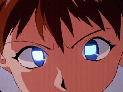 Close Up Face With Glowing Eyes GIF