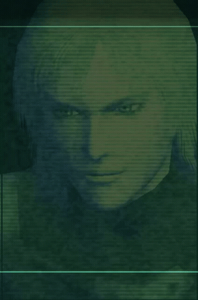 Close Up Face With Green Border GIF