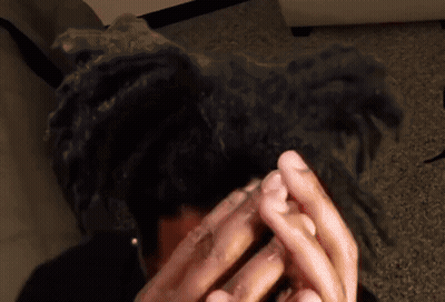 Close-Up Face With Hands GIF