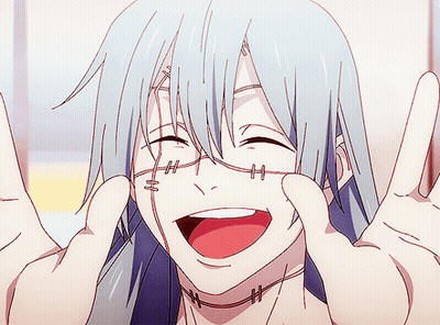 Close Up Face With Letter H GIF