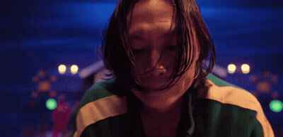 Close Up Face With Long Hair GIF