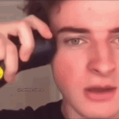 Close Up Face With Matthew Niverse GIF